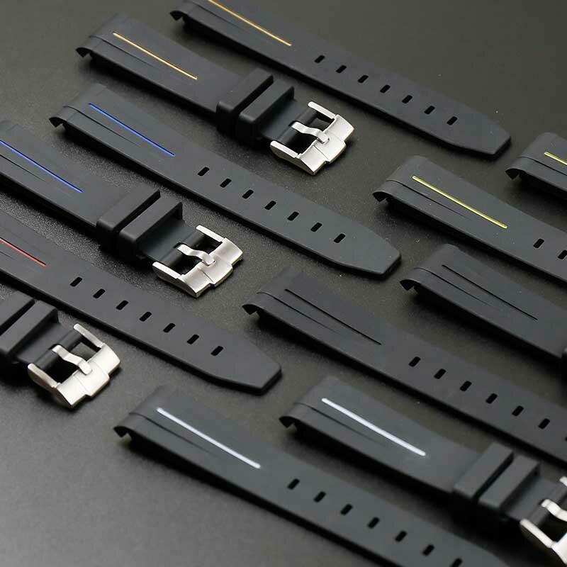Pin Gesp 20mm21mm Rubber Band Horloge Accessoires Voor Rolex Water Ghost Gmt Sport Waterdichte Siliconen Band Vrouwelijke Band