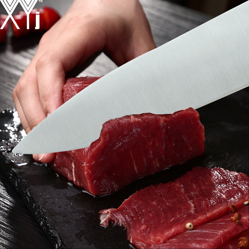 XYj zestaw noży kuchennych ze stali nierdzewnej narzędzia do krojenia owoców Santoku Chef krojenie chleba japoński nóż kuchenny zestaw akcesoriów