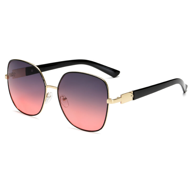 Najwyższa jakość nowe mody kobiety mężczyźni okulary ponadgabarytowe metalowe odcienie okulary lustro obiektyw jazdy okulary Gafas UV400