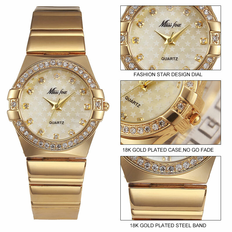 MISSFOXนางสาวฟ็อกซ์แฟชั่นนาฬิกาผู้หญิง2018เงินกันน้ำสุภาพสตรีนาฬิกาหรูสร้อยข้อมือผู้หญิงนาฬิก...