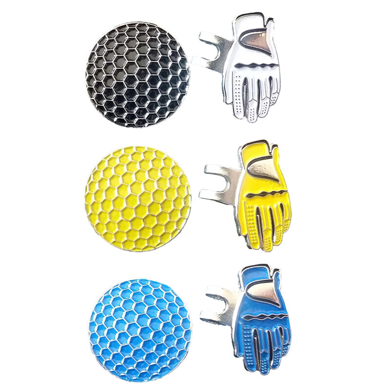 Nieuwe 1Pcs Legering Zilveren Magnetische Vizier Hoed Clip Verwijderbare Metalen Golfbal Marker Set Golf Hoed Clip Golf Suppplies accessoires
