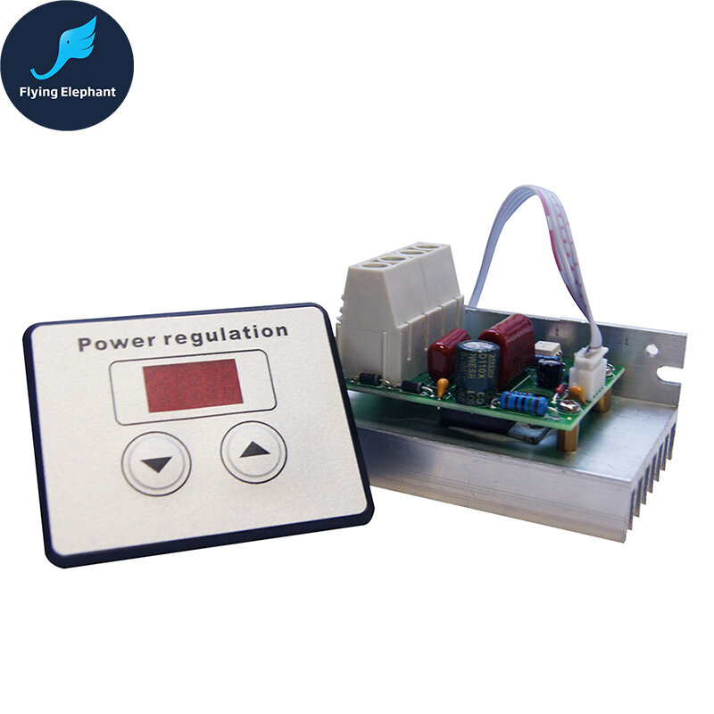Regulador de voltaje electrónico SCR, Control Digital, CA 220V, 10000W, 80A, 10-220V, regulador de velocidad, termostato + medidores digitales