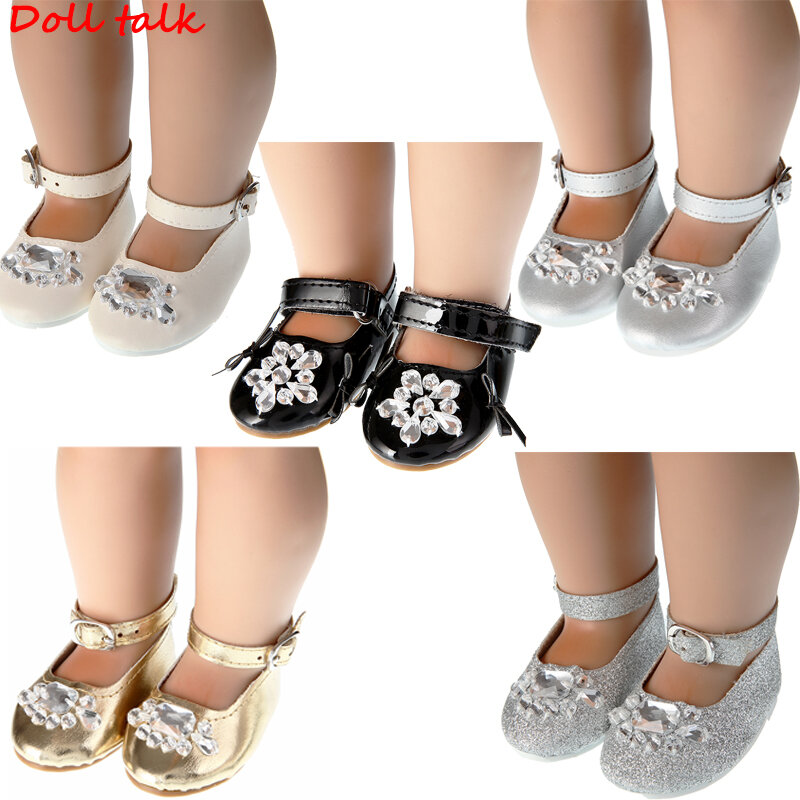 Dolltalk 2019 mais novo chegada de cristal sapatos boneca para 18 Polegada bjd brinquedo mini boneca sapatos para sharon boneca botas boneca acessórios