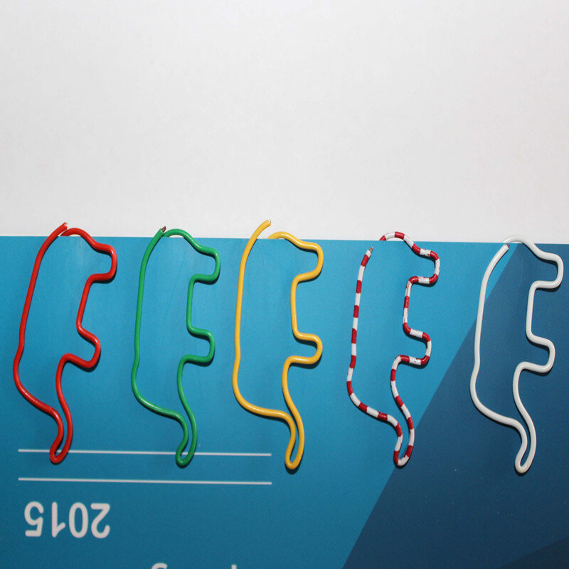 50pcs / lot Elephant Paper Clips Creative Interesting Bookmark Clip Memo Clip Shaped Paper Clips for Office School Home