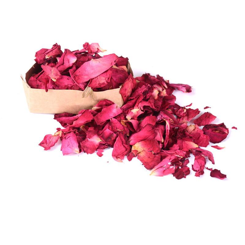 ロマンチックな50/100グラム自然乾燥ローズ花びら乾燥花びらスパシャワーアロマ入浴供給