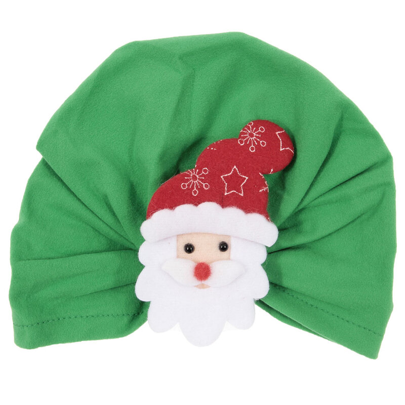 Baru Bayi Sorban Topi Katun Anak-anak Topi Beanie Top Knot Anak-anak Foto Natal Topi Topi Mandi Hadiah