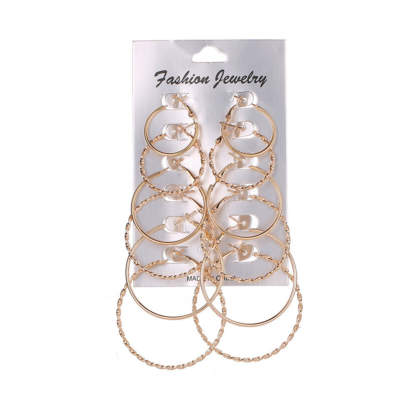2021 новые модные круглые серьги-кольца Комплект сережек для женщин для девочек в стиле панк, круглые серьги, ювелирные изделия для вечеринок,...