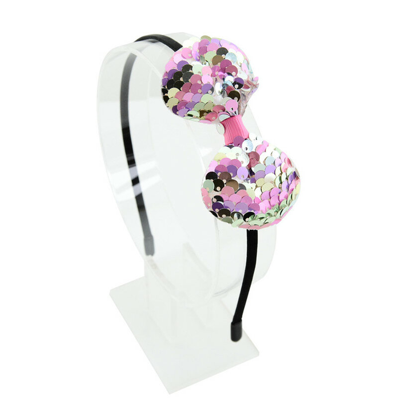 accesorios para cabello bandanas hechas a mano Diadema de colores con lazo de lentejuela sirena para niña gorros para bebé 