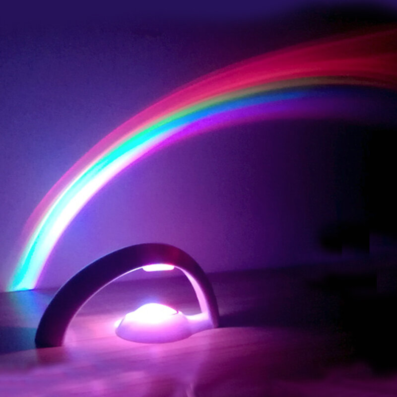 Novelty LED Colorful Rainbow Night Light Romantic Sky Rainbow Projector Lamp Bedroom Light Home Decoration Birthday Gifts