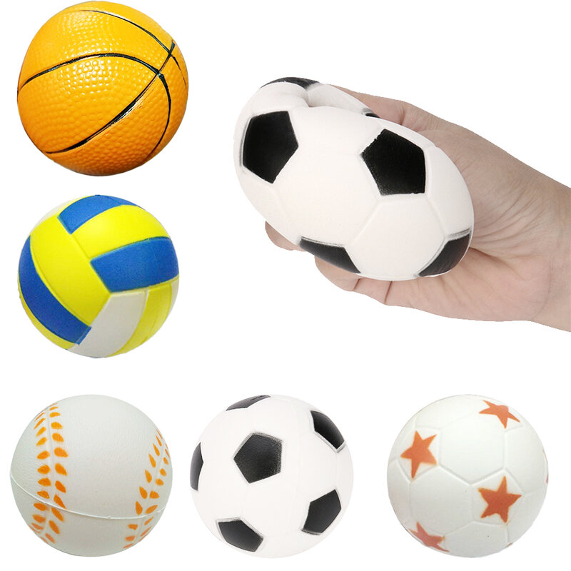 Novedad Squishy fútbol béisbol Backetball voleibol Squeeze Toy Suave lento Rising Cream perfumado descompresión juguetes anti estrés