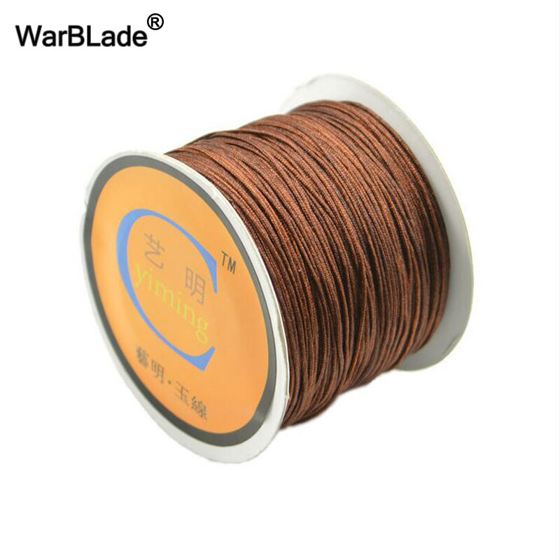 Hohe Qualität 100M/Spool 0,8mm 1mm 1,5mm 2mm Baumwolle Nylon Cord Cord Faden Schnur DIY Perlen Geflochtene Armband Schmuck Machen