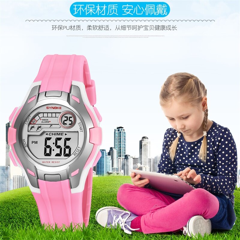 어린이 디지털 시계 50M 방수 어린이 야외 스포츠 시계 어린이 손목 시계 소년 소녀 시계 선물 몬트 Enfant
