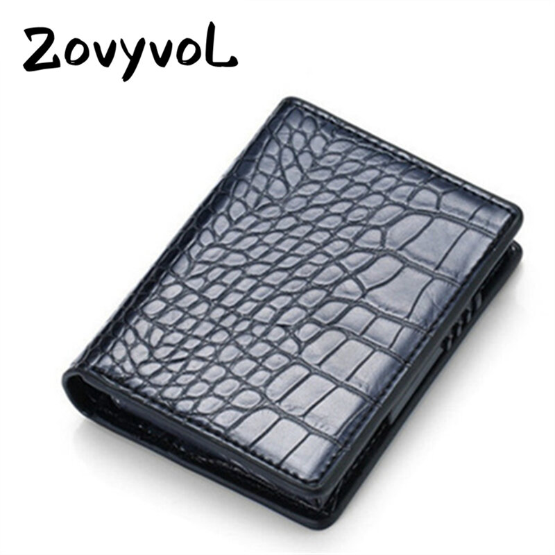 ZOVYVOL – porte-cartes de crédit en cuir PU pour hommes et femmes, portefeuille en alliage d'aluminium, blocage RFID