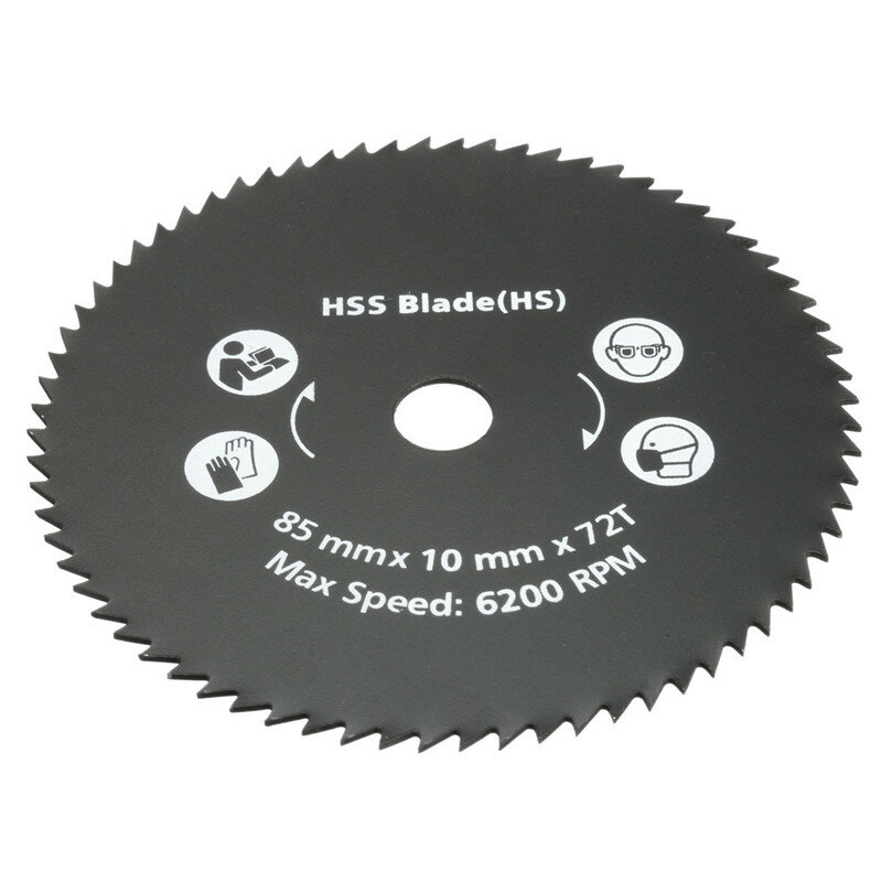 Hoja de sierra Circular HSS de 85mm, 72T, disco de corte de madera, rueda para Worx WorxSaw, herramientas de trabajo de Metal y madera, gran oferta, 1 ud.