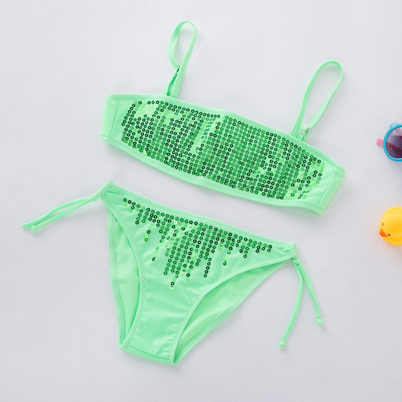 Bikini de dos piezas para niña, traje de baño para niña, conjunto de Bikini de playa para niña 2020