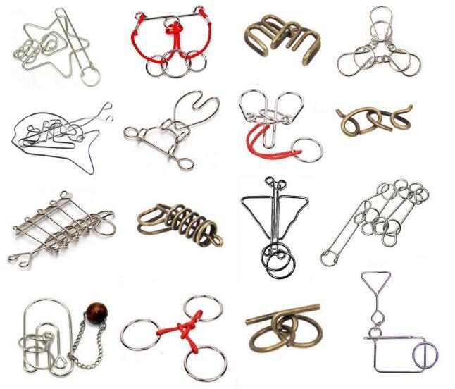 30 un anillo de metal artesanía china rompecabezas IQ Rompecabezas Juguete Educativo Niños Pe