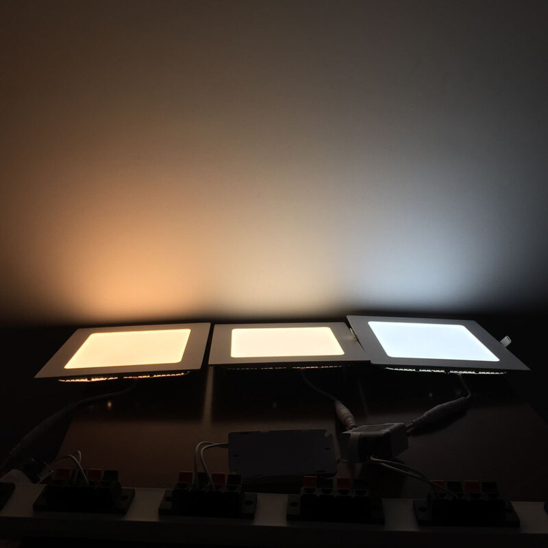 Luminária embutida para teto, espessura de 3w, 6w, 9w, 12w, 15w, 18w, 24w, painel de led com luz de painel