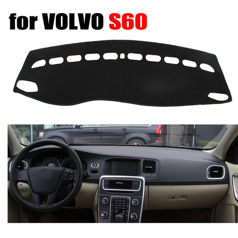 RKAC-cubiertas para salpicadero de coche, alfombrilla para coche VOLVO S60 2010-2015, para volante a la izquierda, accesorios para salpicadero