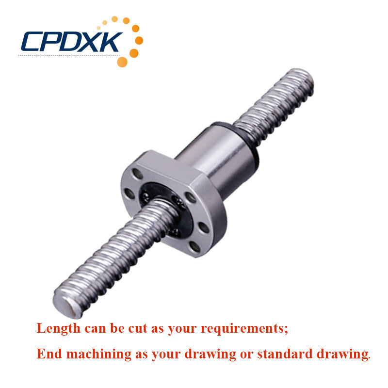 1210 Ball Screw SFS1210 With End Machining 400mm As The Customized Drawing 1 Pc + Ball Screw Nut SFS1210 1pc Made In China