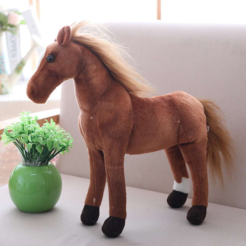 Simulation horse plush toys artificial Stuffed animals toy doll boys girls kids Birthday Christmas party gifts Home decoration