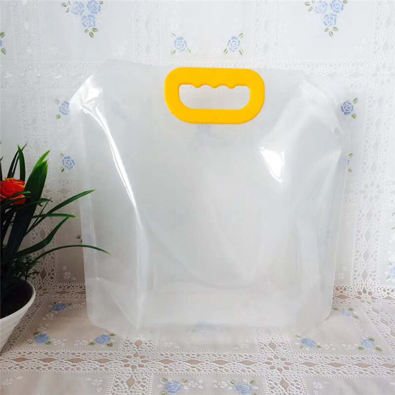 Bolsa de plástico con soporte de 1,5/2,5/5L, bolsa de envase para bebida, boquilla para cerveza, bebida líquida, zumo, leche, café, embalaje artesanal