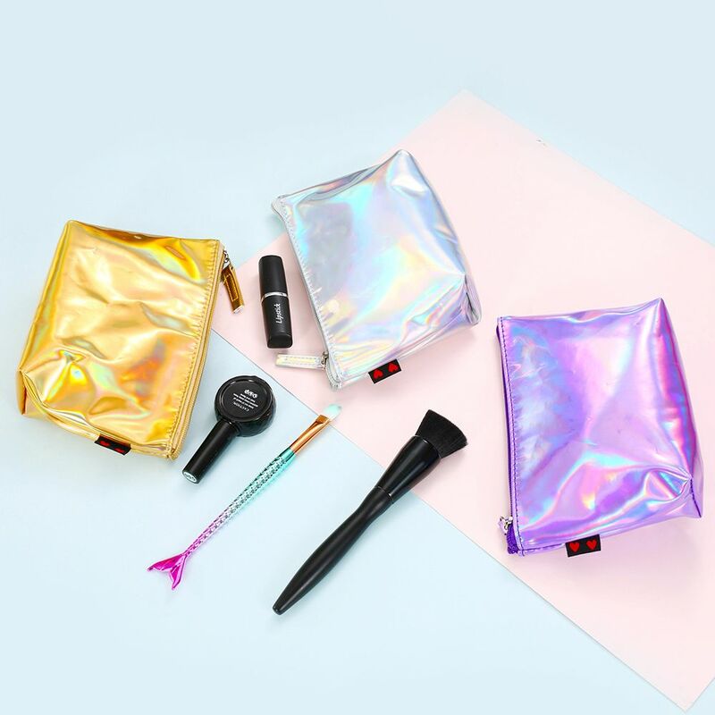 2020 heiße neue 1PC Mode Frauen Hologramm Holographische Bleistift Tasche Mäppchen Handtasche Make-Up Kosmetik Tasche Laser Lagerung Fall neue