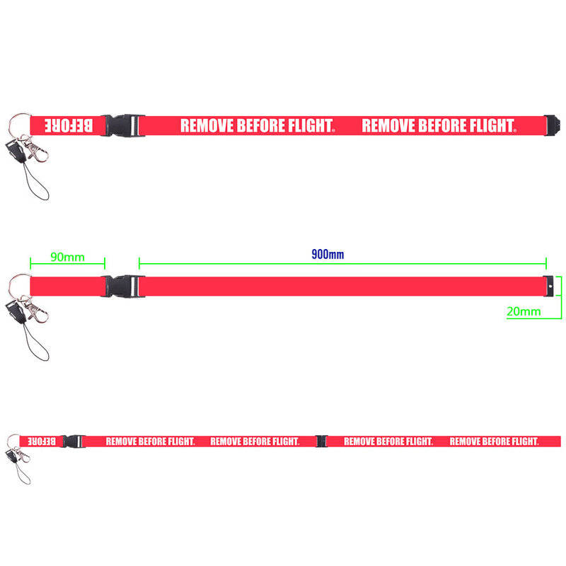 3PCS Remove Before Flight Fashion Lanyards for Keys Neck Strap For Card Badge Gym Key Chain Red Lanyard Hang Rope  New Lanyard
