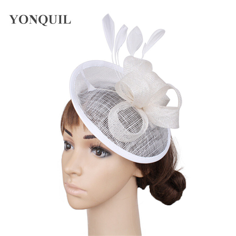 Sombreros fascinadores para el cabello de moda para boda, tocado nupcial para mujer, accesorios de fiesta de malla