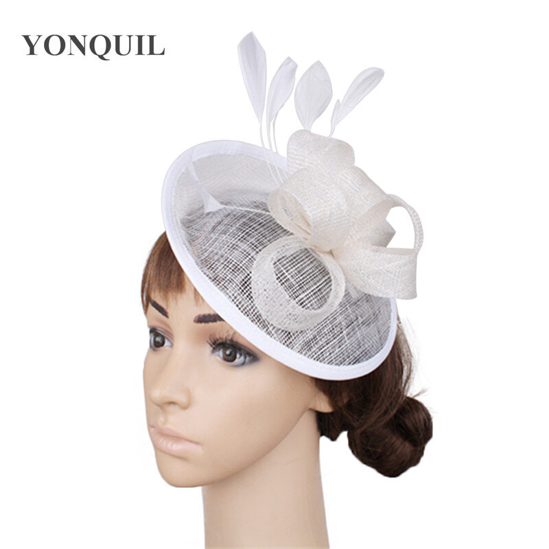 งานแต่งงานแฟชั่นผมFascinatorหมวกผู้หญิงแสดงRace Headweaเจ้าสาวแต่งงานGorgeous Headpiece Headbandตาข่ายอุปกรณ์เสริม