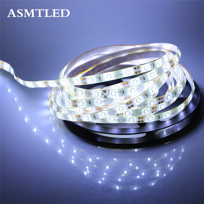 ASMTLED-tira de luces LED Flexible, 1m, 2m, 3m, 4m, 5m, SMD2835, 60leds/m, ip20/ip65, resistente al agua, 12V