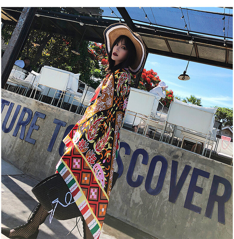 Czeski Oversize szal kobiety lato szal ze sznurkiem drukuj etniczne styl długi Retro okłady, w którym znajduje się bawełniany szalik 70.8 "x 35"