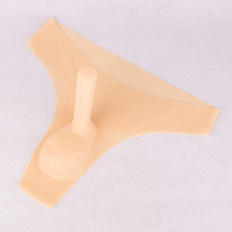 Los hombres Sexy látex de goma del eje condón funda una pieza ropa interior juego de sexo herramienta bolsa de ropa interior
