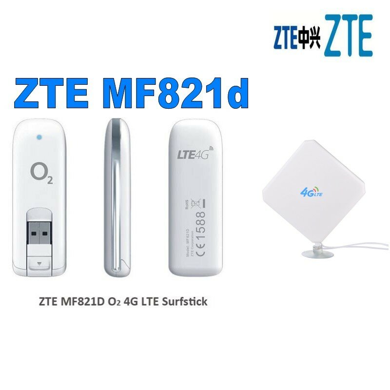 ZTE MF821D 4G LTE FDD Modem USB più 35dbi 4g TS9 antenna esterna