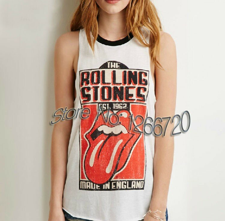 YingYuanFang Rock the word bottoming vest printed sleeveless outer wear loose wild sexy little vest
