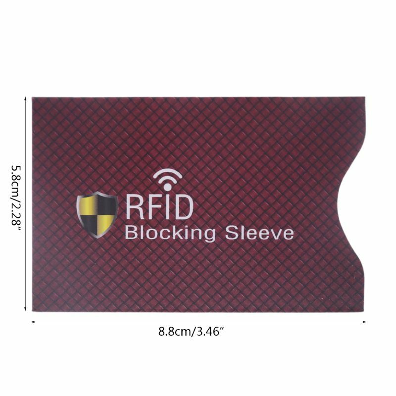 1PC z zabezpieczeniem przeciw kradzieży dla RFID etui zabezpieczające na karty kredytowe blokowanie z długim rękawem skórzane etui nowy 5.8x8.8cm