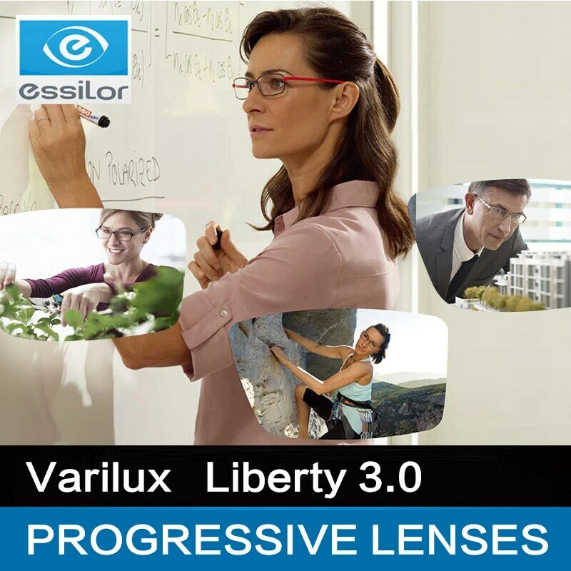 ESSILOR Varilux-gafas graduadas, lentes multifocales 1,50 1,56 1,59 (Añadir 0,75 ~ 3,50) Liberty 3,0