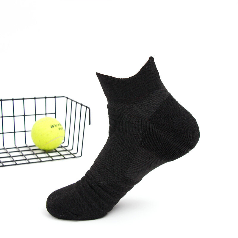 Chaussettes de basket-ball pour hommes, chaussettes longues, épais, fond en coton, course en plein air, Badminton, Tennis, Tube central, Sport