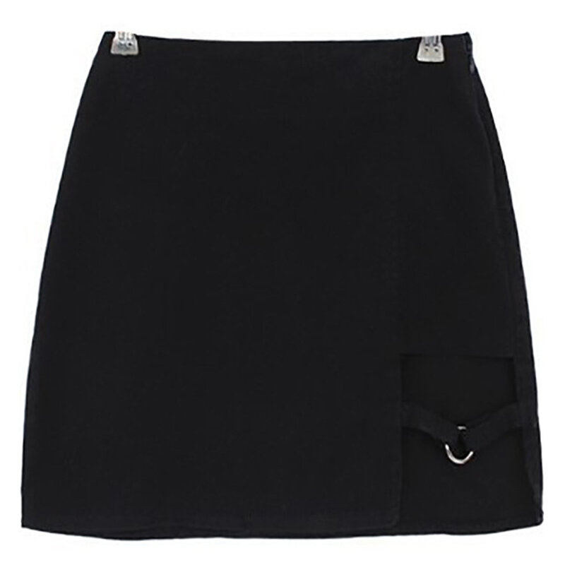 Demi-jupe taille haute pour femmes, Mini jupe irrégulière, coupe cintrée, pour magasin NYZ d'été