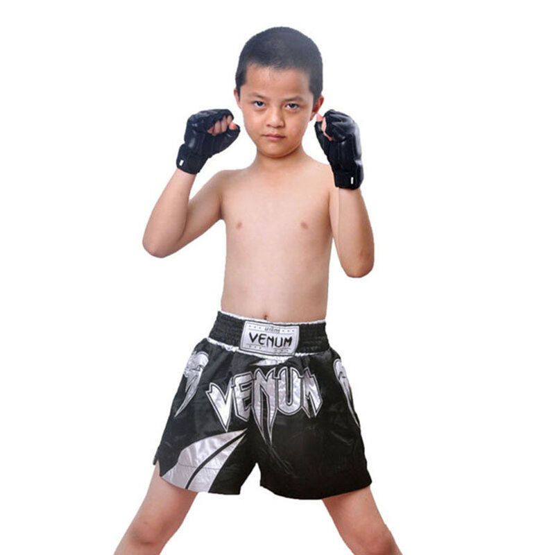قفازات ملاكمة نصف إصبع للأطفال ، واقي كاراتيه ، للتايكوندو ، من 3 إلى 12 سنة