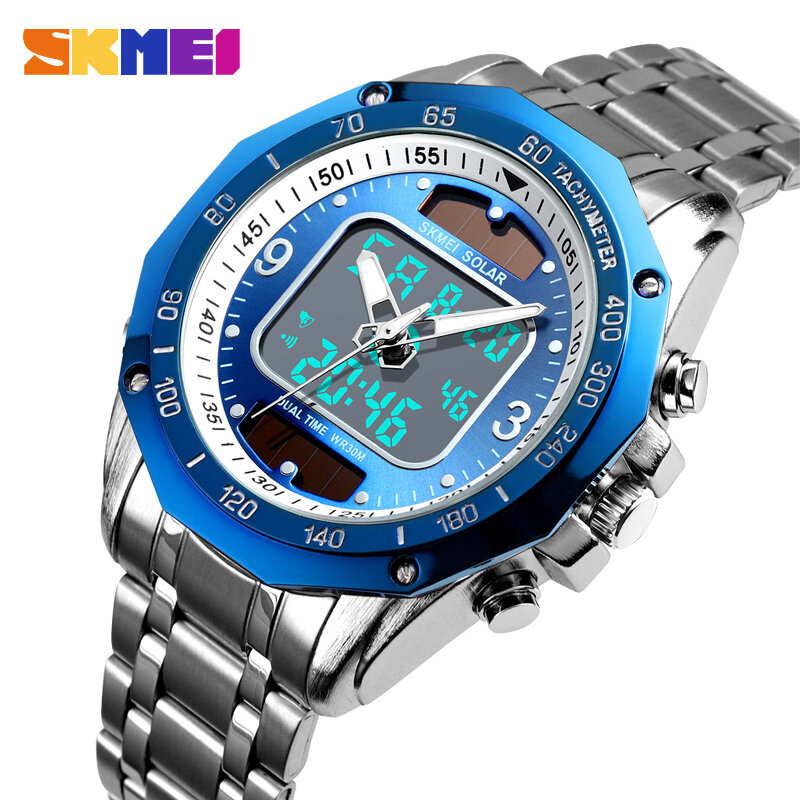 Skmeiブランドメンズ腕時計高級防水メンズデジタル腕時計クロノグラフ発光電子メンズ腕時計アラーム時計男性