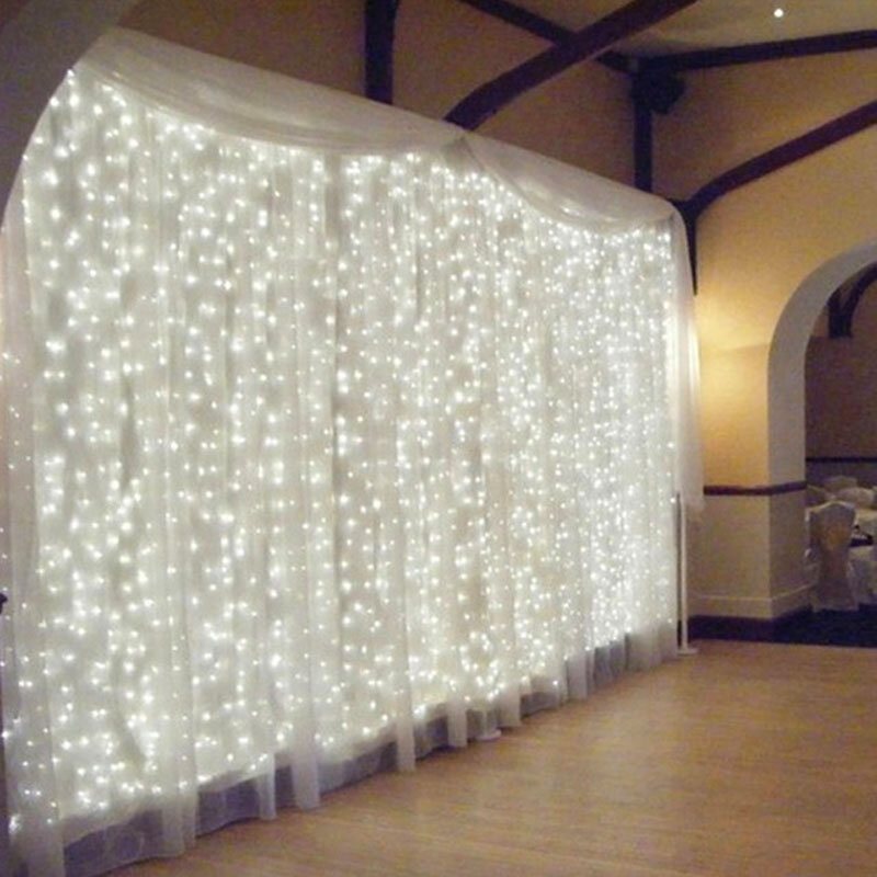 6x3m 3x3m led cortina icicle luzes da corda de fadas 300led 600 leds twinkle contas de estrelas casamento natal ano novo jardim pátio decoração da parede