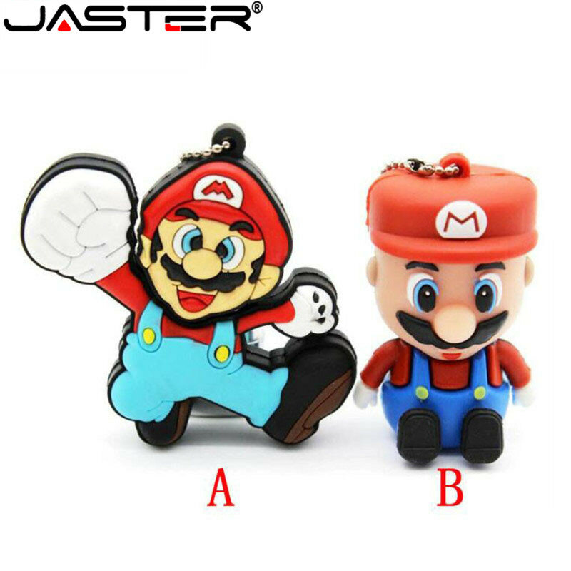 JASTER Super Mario USB Flash Drive Pen drive Cartoon Pendrive 4GB/8GB/16GB/32GB USB 2.0 memory stick u disk fashion gifts
