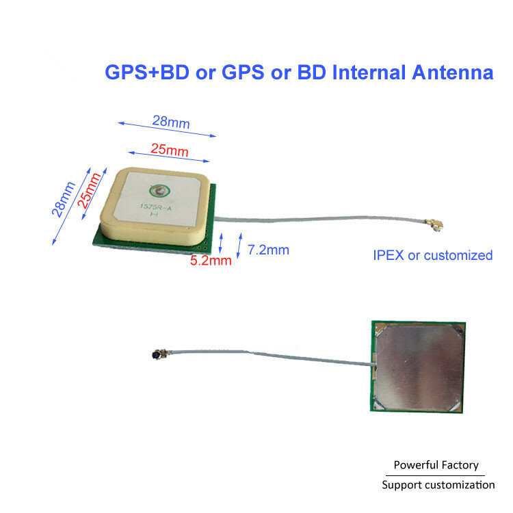 GPS BD เสาอากาศเซรามิค28DBI สองเครื่องขยายเสียง1575R-A Active IPEX Connector 1PCS