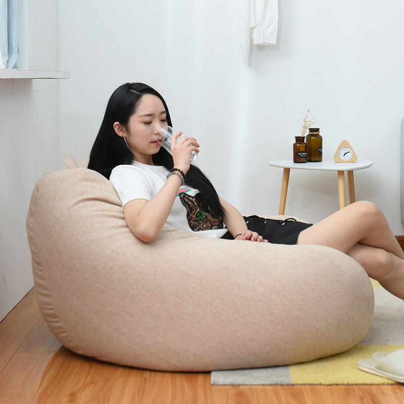 Divano singolo in cotone Tatami comodo sacchetto di fagioli creativo sedia pigra sedie letto camera da letto