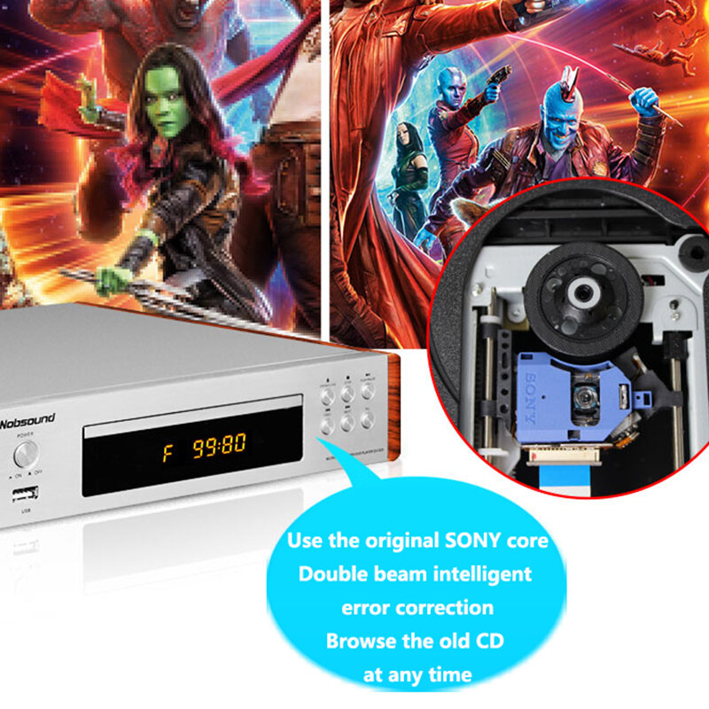 Nobsound DV525 HD DVD 、 CD の USB 、 HDMI 、 S ビデオ A-B リピート機能 5.1 サラウンド音 ktv プロのマイクインタフェース