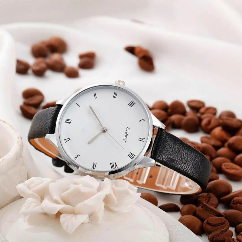2019 elegante do vintage ladie feminino casual damas de couro falso quartzo relógio de pulso analógico simples pulseira relógio masculino vestido um