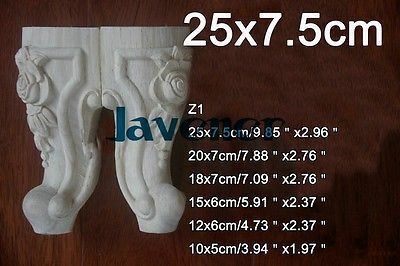 Z1 – décalcomanies de menuiserie en bois sculpté, décoration de jambes, 25x7.5cm
