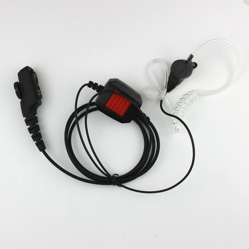 Fone de ouvido com tubo de ar acústico ptt, para walkie talkie hytera, pd780/pd700g/580/788/782/785