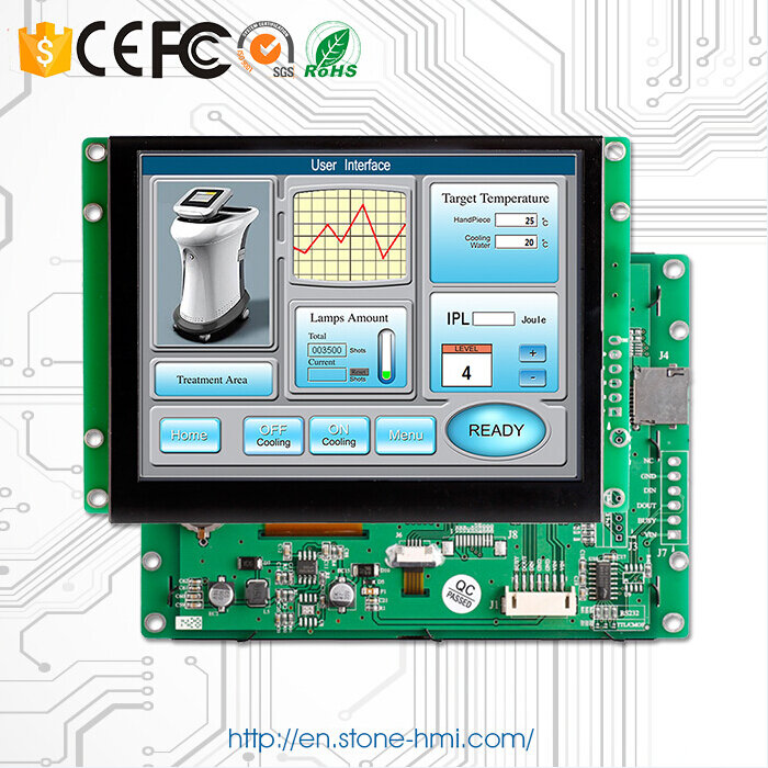 Painel de toque de interface mcu 5.0 "tft display com programa + software para uso industrial