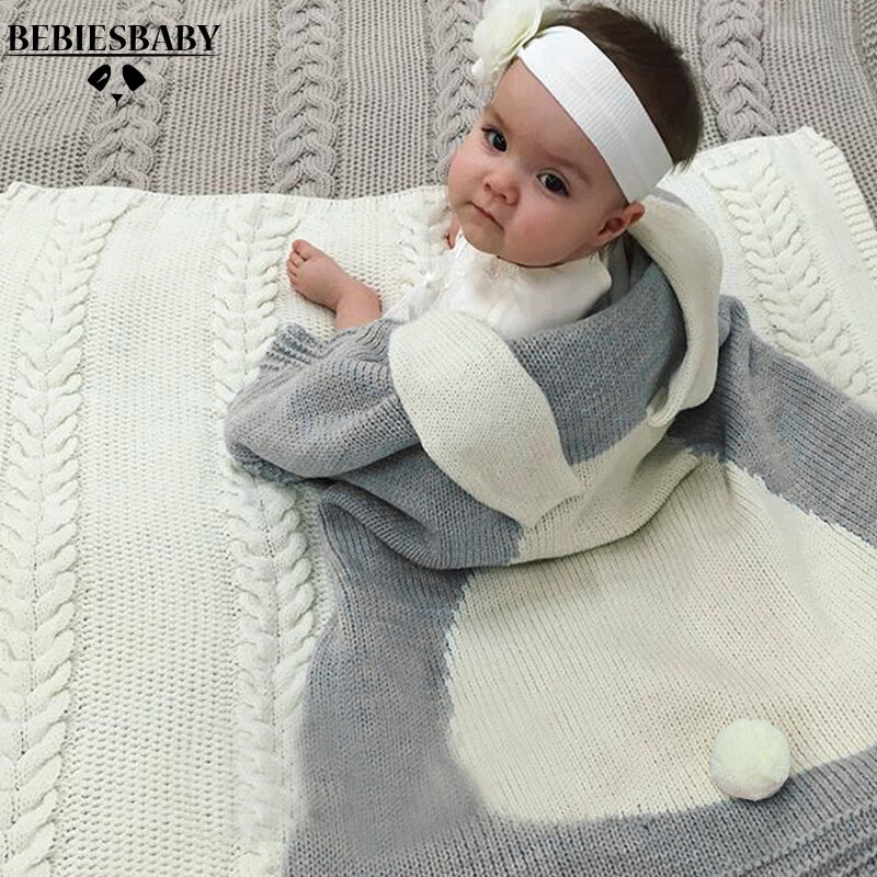 Baby Blanket Pink White Cute Rabbit Gray For Bed Sofa Wool blanket Cobertores Mantas BedSpread Bath Towels Play Mat Gift 73*105